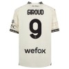 Original Trikotsatz AC Mailand Olivier Giroud 9 4.trikot 2023-24 Weiße Für Kinder